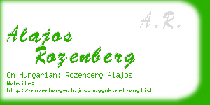 alajos rozenberg business card